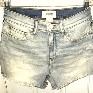 Y2K Victoria's Secret Pink denim short shorts.